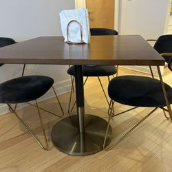 Modern Wood Dining Table + Chairs - Sell By EOM