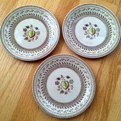 Lot of 3 Vintage Johnson Bros Staffordshire Old Granite Dessert Plates