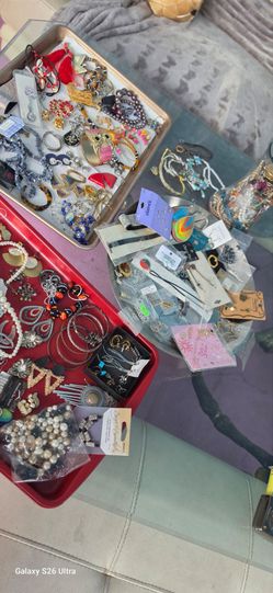 Vintage and modern jewelry and craft Neclaces brooch rings earrings Pedants a lot