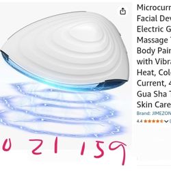 Microcurrent Facial Device, Electric Gua Sha Massage Tools, Body Pain Relief with Vibration, Heat, Cold, Micro Current, 4 in 1 Gua Sha Tools for Skin 