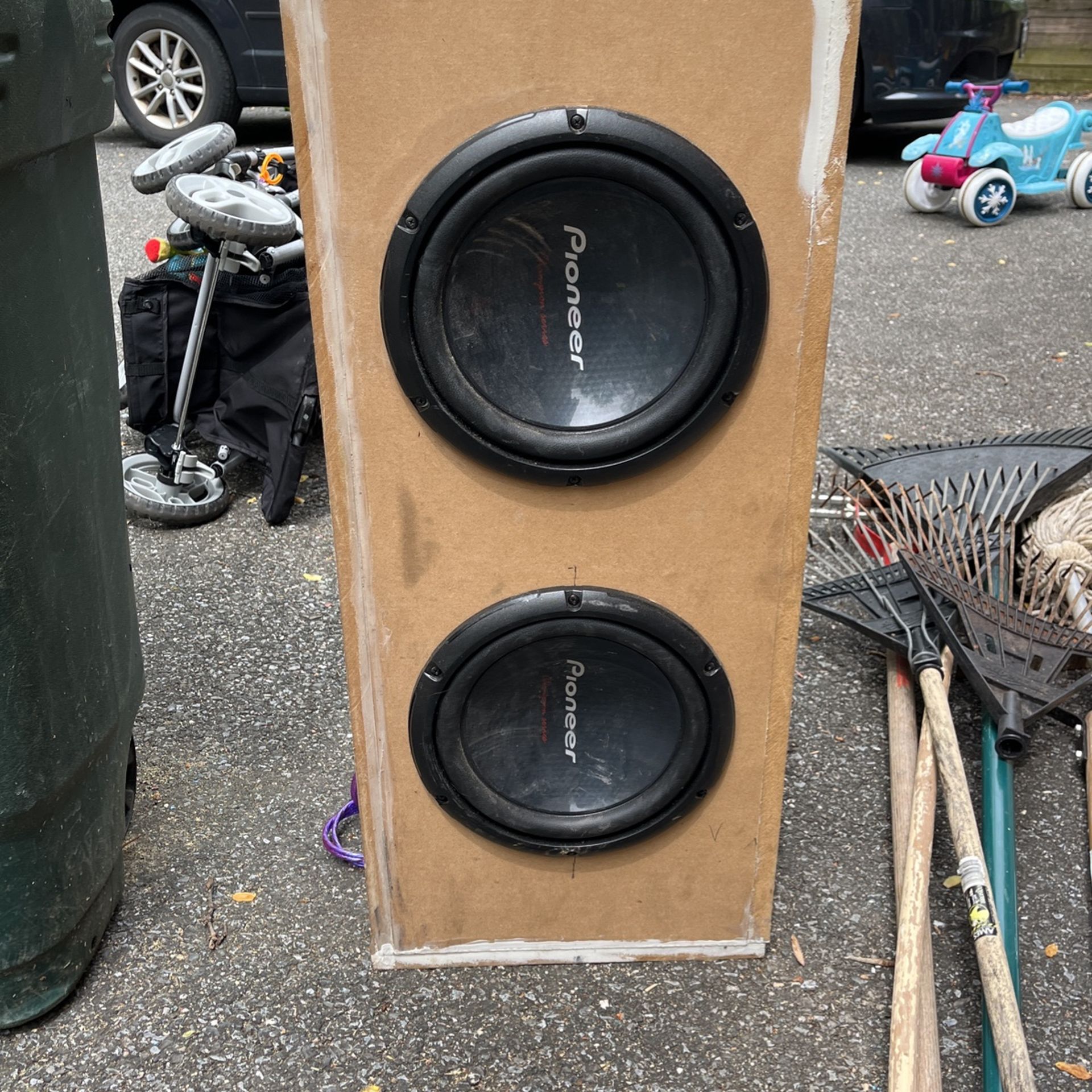 2 10” Pioneer Subs w/ Amp-Take A Look!