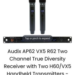 A u d I x r 62 duo receiver performance series