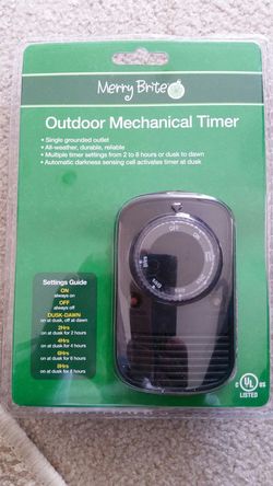 New outdoor mechanical timer