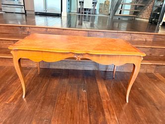 Vintage French Wood Coffee Table with Drawers – Made in France