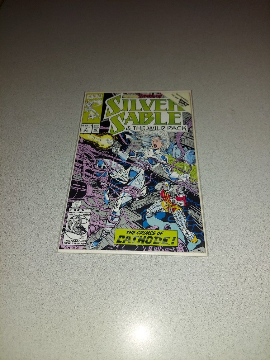 1992 SILVER SABLE & THE WILD PACK #7 COMIC BAGGED AND BOARDED