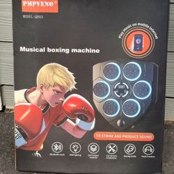 Musical Boxing Machine – LED Reaction Trainer w/ Bluetooth – New