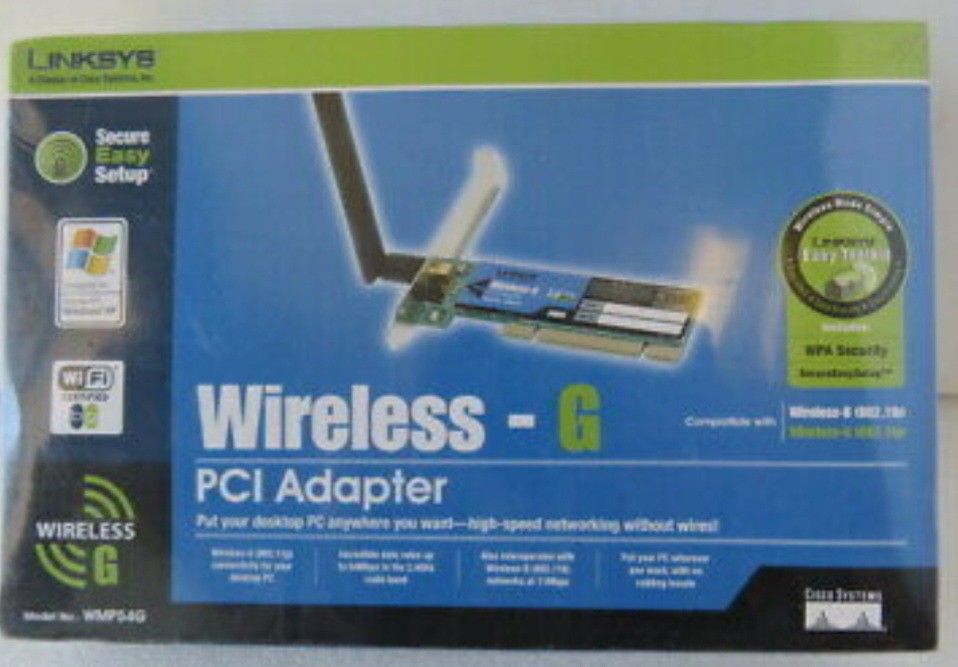 Linksys Wireless-G PCI Adapter - Factory Sealed