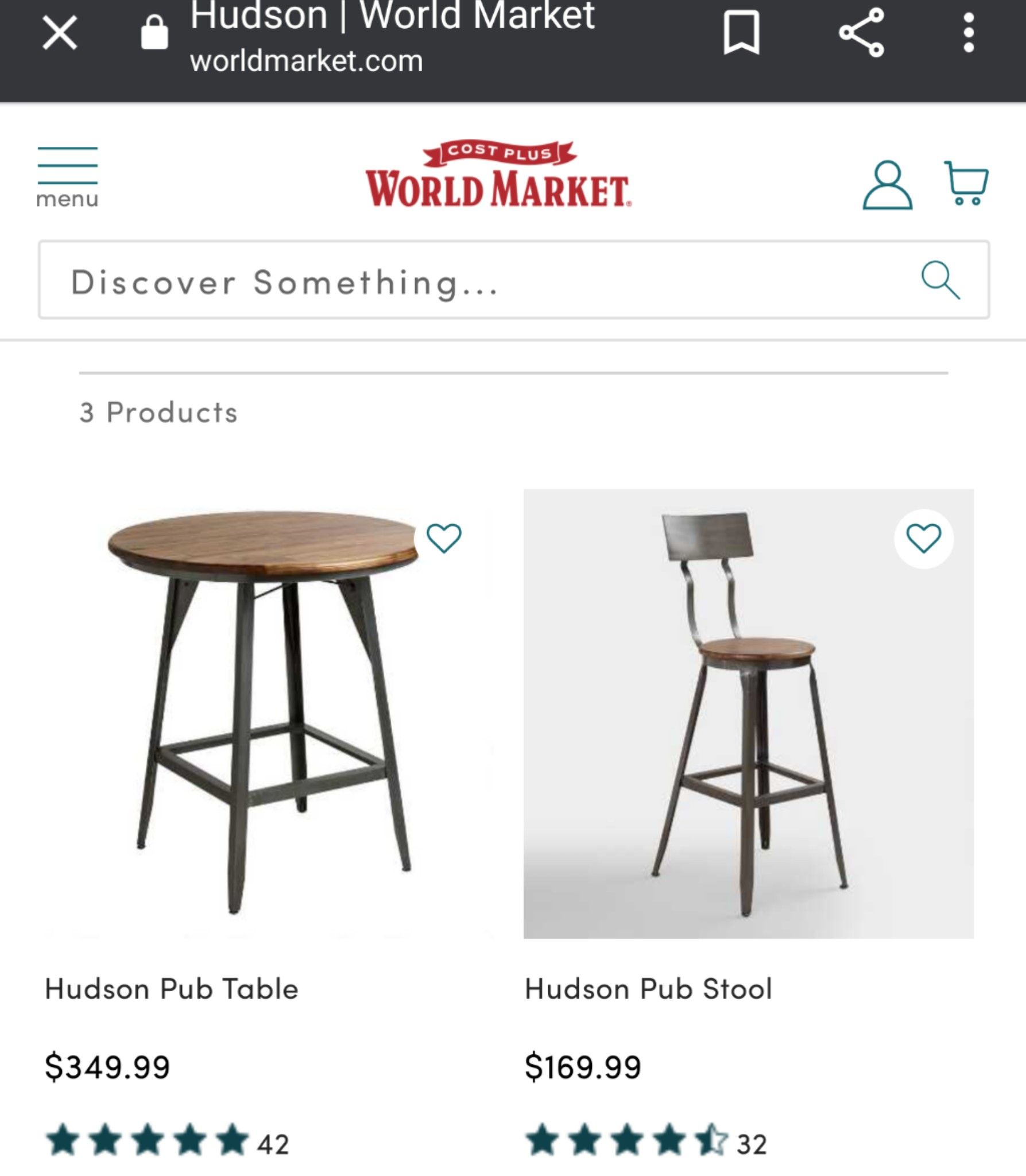 World Market Hudson Pub Table Set for Sale in League City, TX OfferUp