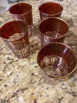 vintage Moroccan tea/ bar glasses.
