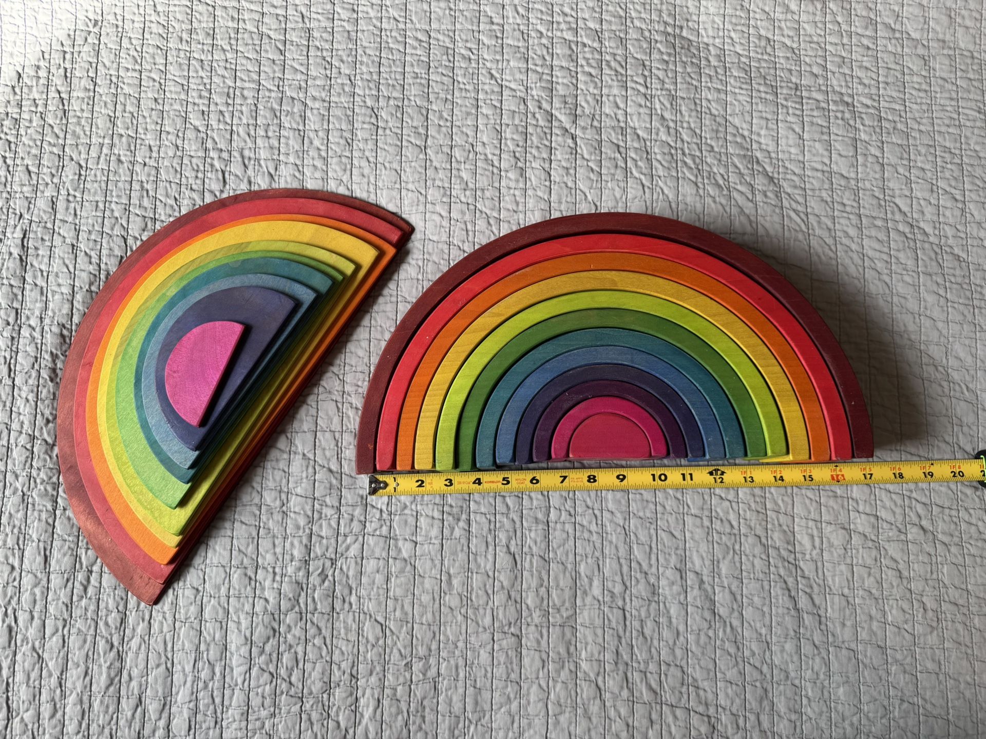 SensoryPlay (Etsy) Wooden Rainbow And Semicircles