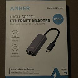 Anker USB C to Ethernet Adapter, PowerExpand USB C to Gigabit Ethernet Adapter, Aluminum Portable USB C Adapter for MacBook Pro, MacBook Air 2018 and 