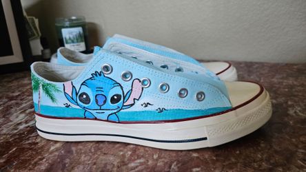 Stitch converse sneakers 8.5