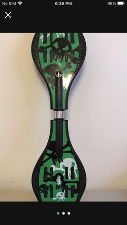 Brand New 34” Long Board Rip Stik Wave Board Two Fleshing Wheels 