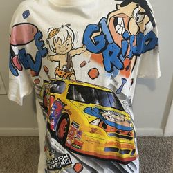 90s AOP Vintage Inspired Cartoon Racing  Shirt 