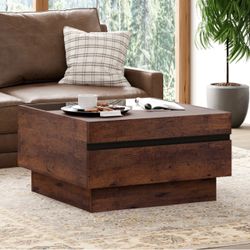 Modern Wood Coffee Table with Storage – New -Still In Original Box