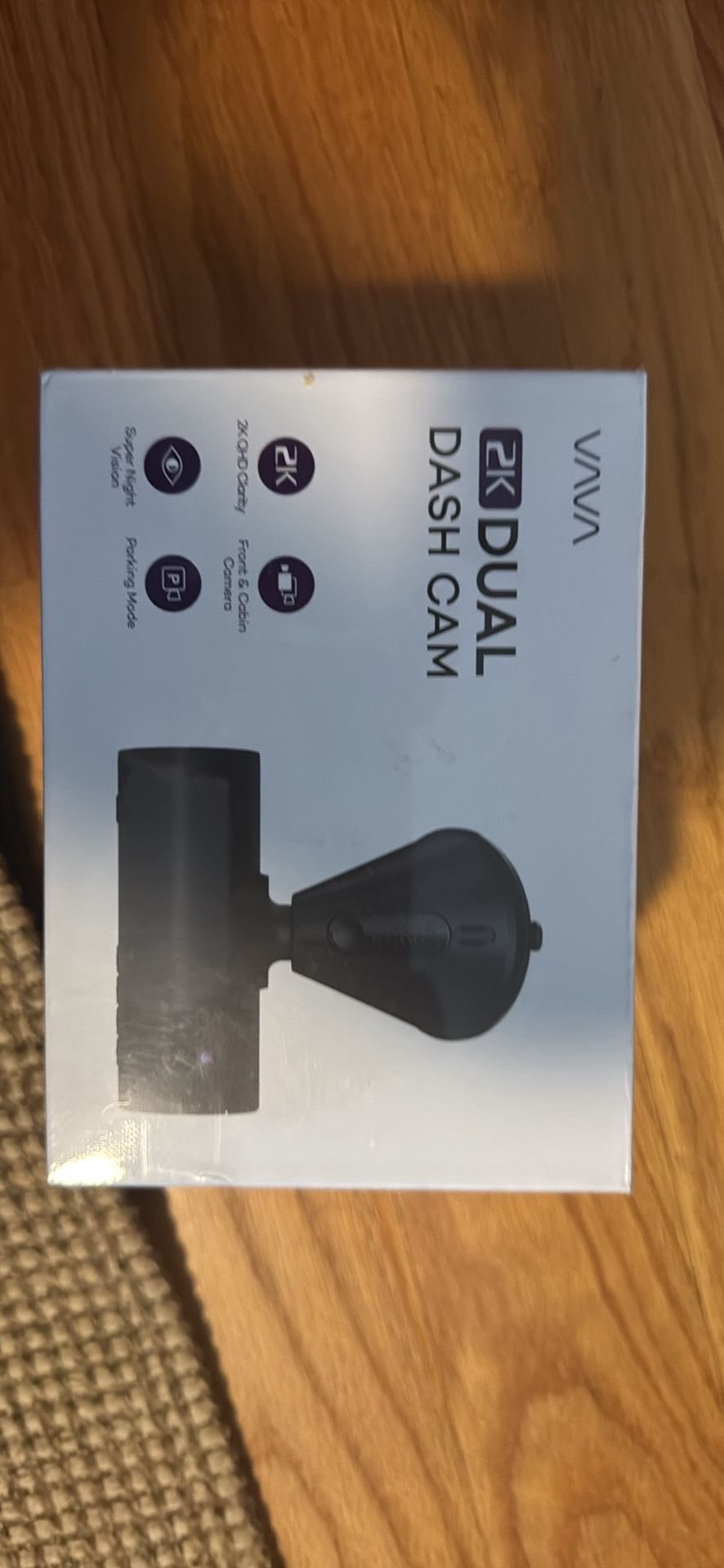 VAVA 2K Dual Dash Cam VA-VD009 2K Front and 1080P Cabin. New-Factory