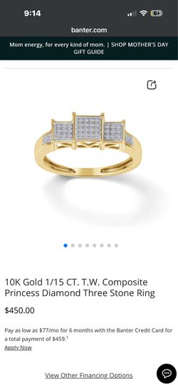 10k Diamond Ring Size 8