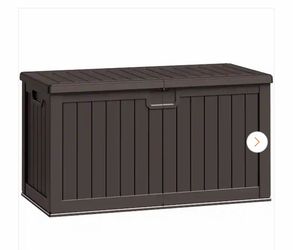230 Gal. Resin Storage Deck Box for Outdoor Indoor, Brown