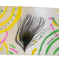 Authentic Peacock Feather Wall Art Decor Wall Hanging