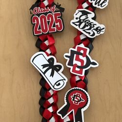 🎓 Custom Ribbon Leis for Graduation – Perfect for Photos & Gifts! 🎀