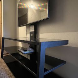 Black Glass Tv Stand 