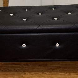 Faux Leather Ottoman