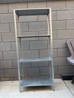 IKEA HYLLIS Galvanized Metal Shelving Unit - 4 Tiers