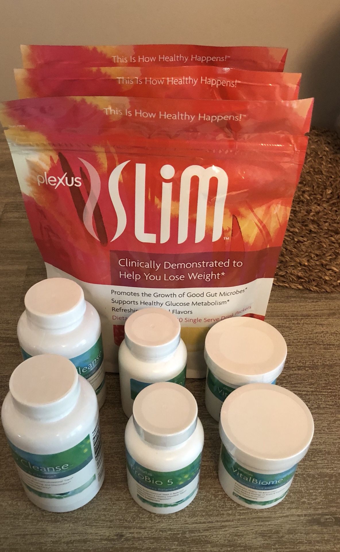 Plexus slim, Biocleanse, probio 5, & vitalbiome