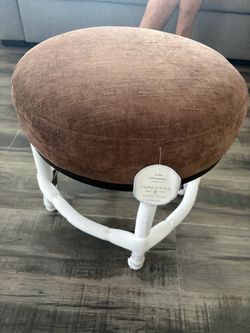 Chocolate brown ottoman