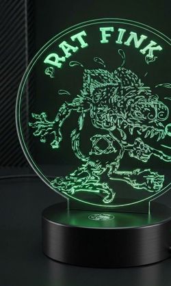 Rat Fink scoundrel kustom kulture Halloween Christmas Thanksgiving art design rat lamp