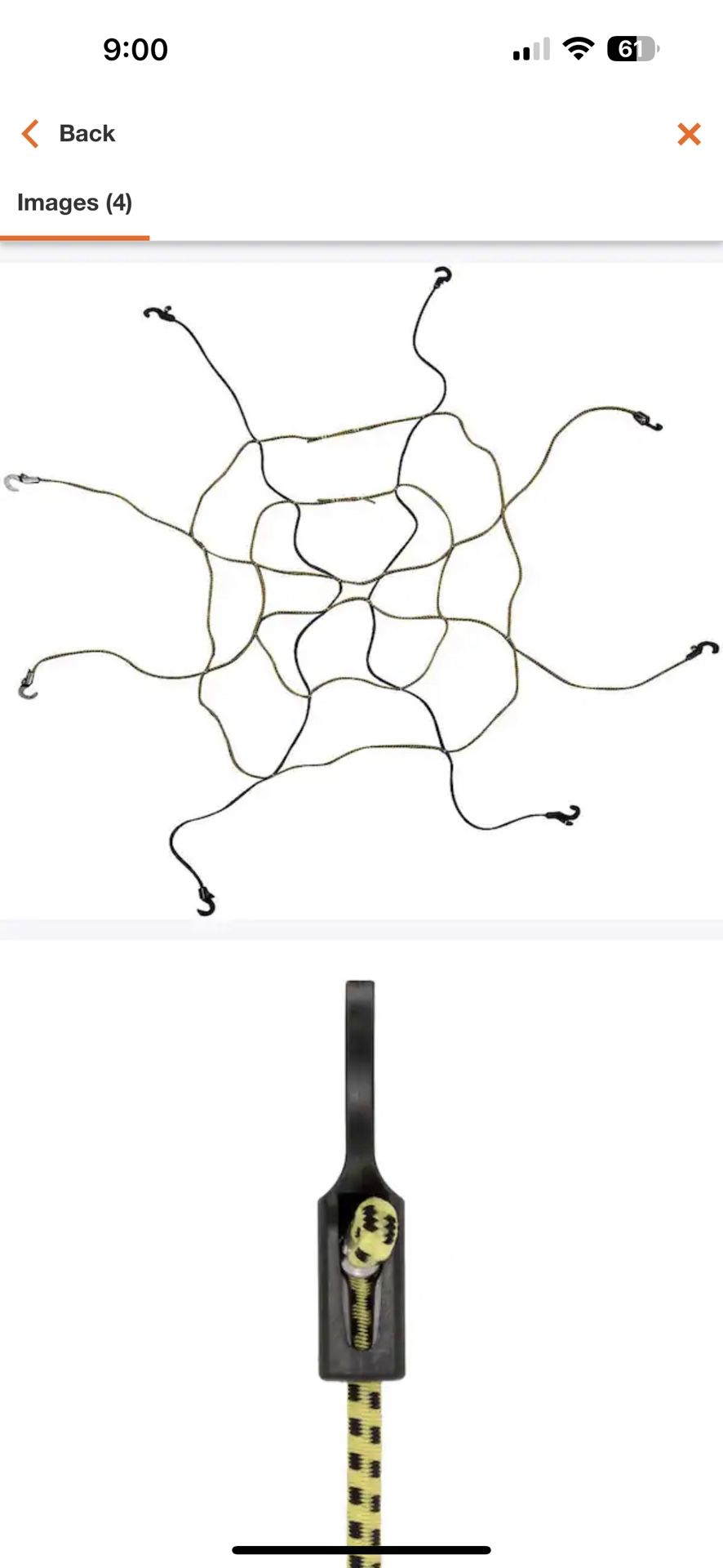 Husky Adjustable Cargo Net with Hooks Fits Any Size Pickup Trucks High Quality