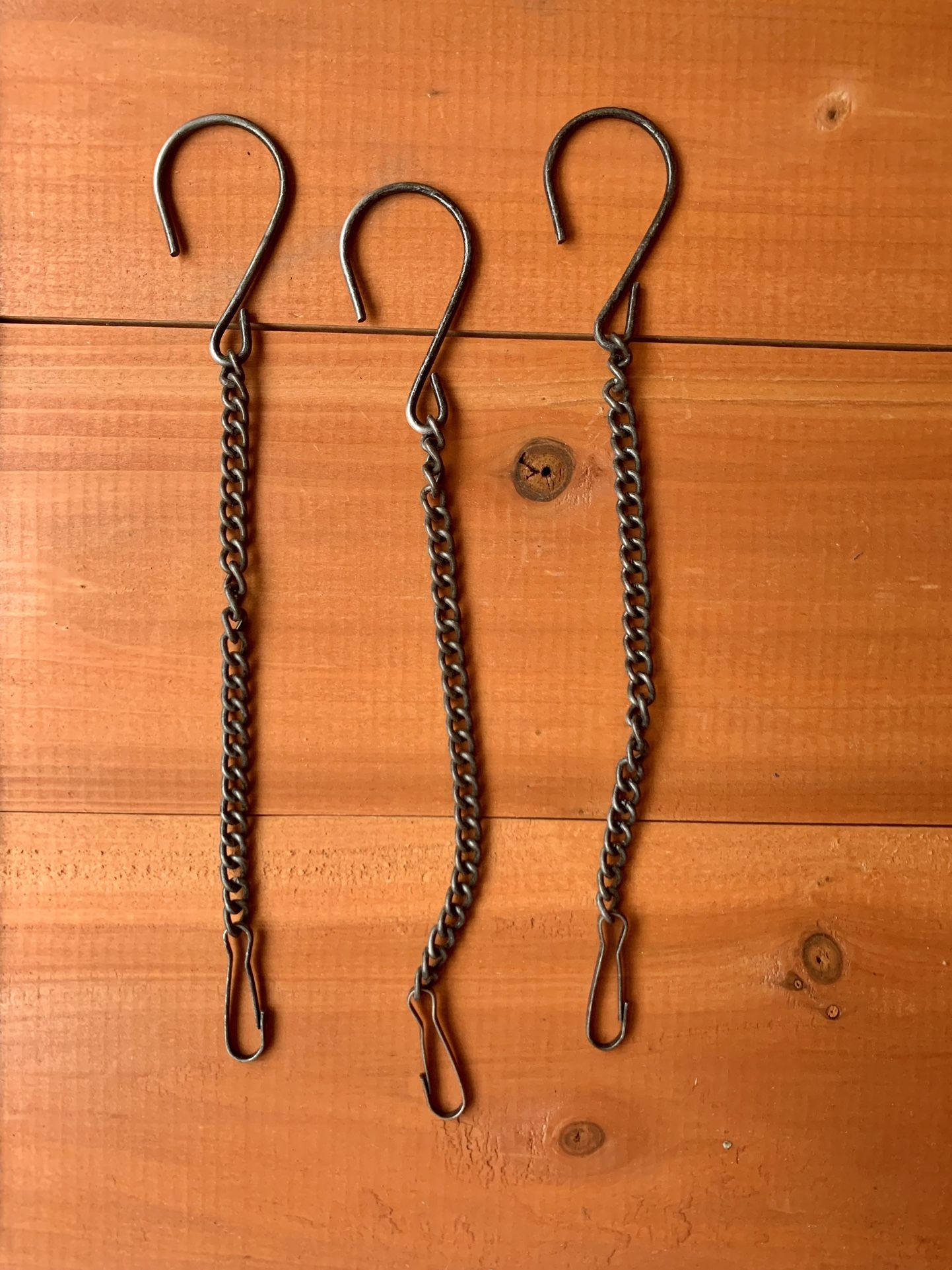 Hanging Chain Link with Hook & Clip for Garden Patio Decor (Set of 3)