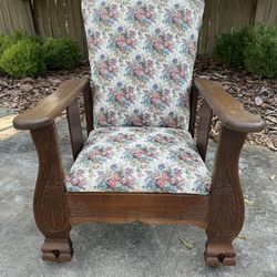 Vintage Victorian Morris-Style Recliner Chair