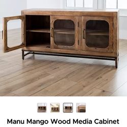 Wood Media Cabinet 