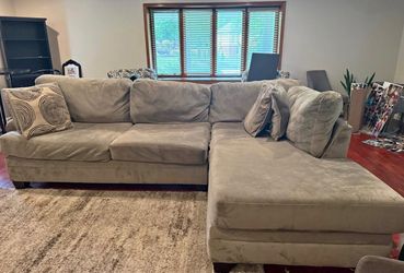 Gray Sectional with Pillows
