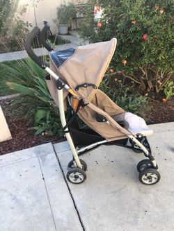 Baby Umbrella Stroller Tan and White