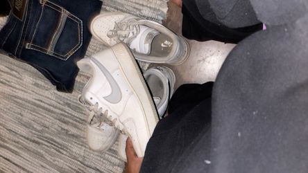 Air Force1 grey white wore them to school mostly size 10