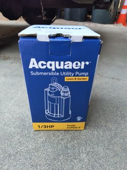 ACQUAER 1/3 HP Submersible Water Pump 2160 GPH Utility Sump Pump AUP033-6 115V