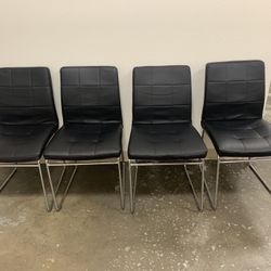 Modern Black Dining Chairs (Set Of 4)