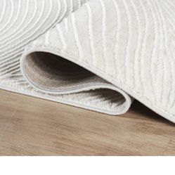 Winston Porter Ivory Beige Rectangular 4x6 Area Rug