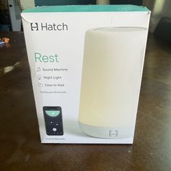 Like New Hatch Rest 1st Gen Baby Sound Machine & Night Light (Silver) 