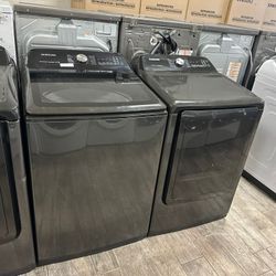 Samsung washer and dryer set electric with warranty