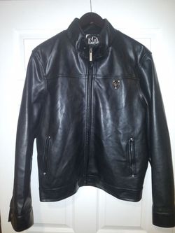 Men's Emporio collection faux leather bikers jacket