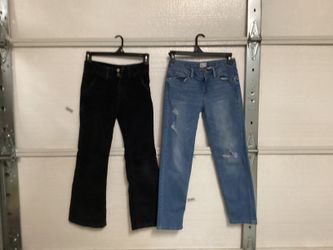 One pair of girls corduroy’s one pair of girls jeans, size 10