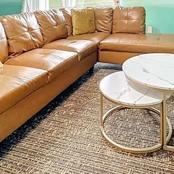 Like New Sofa with Chaise & Ottoman + Coffee table set