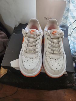 Nike air force 1 white and orange