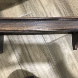 small floating/hanging wooden shelf