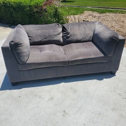Grey microfiber loveseat sofa $75 OBO(or best offer)