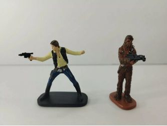 2011 Star Wars Disney Han Solo And Chewbacca Mini Action Figures