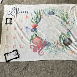 “Lillian” Baby Milestone Blanket